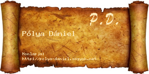 Pólya Dániel névjegykártya